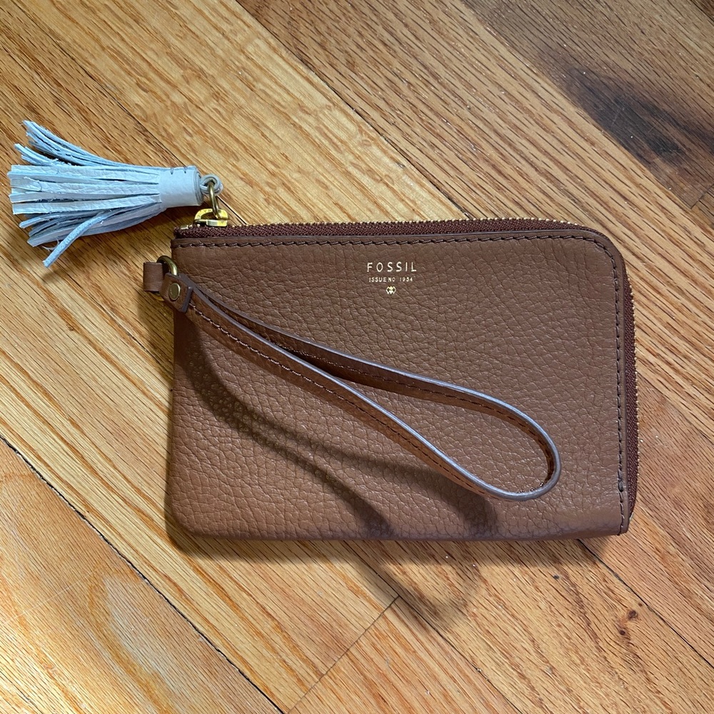 Fossil leather wristlet/wallet